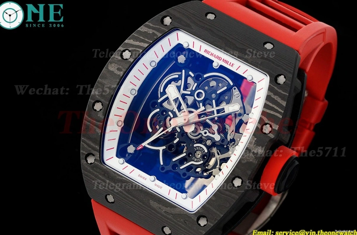 RM055 RU on NTPT Crown Red RMUL2 Clone Super ZF Red Strap Rubber 0406